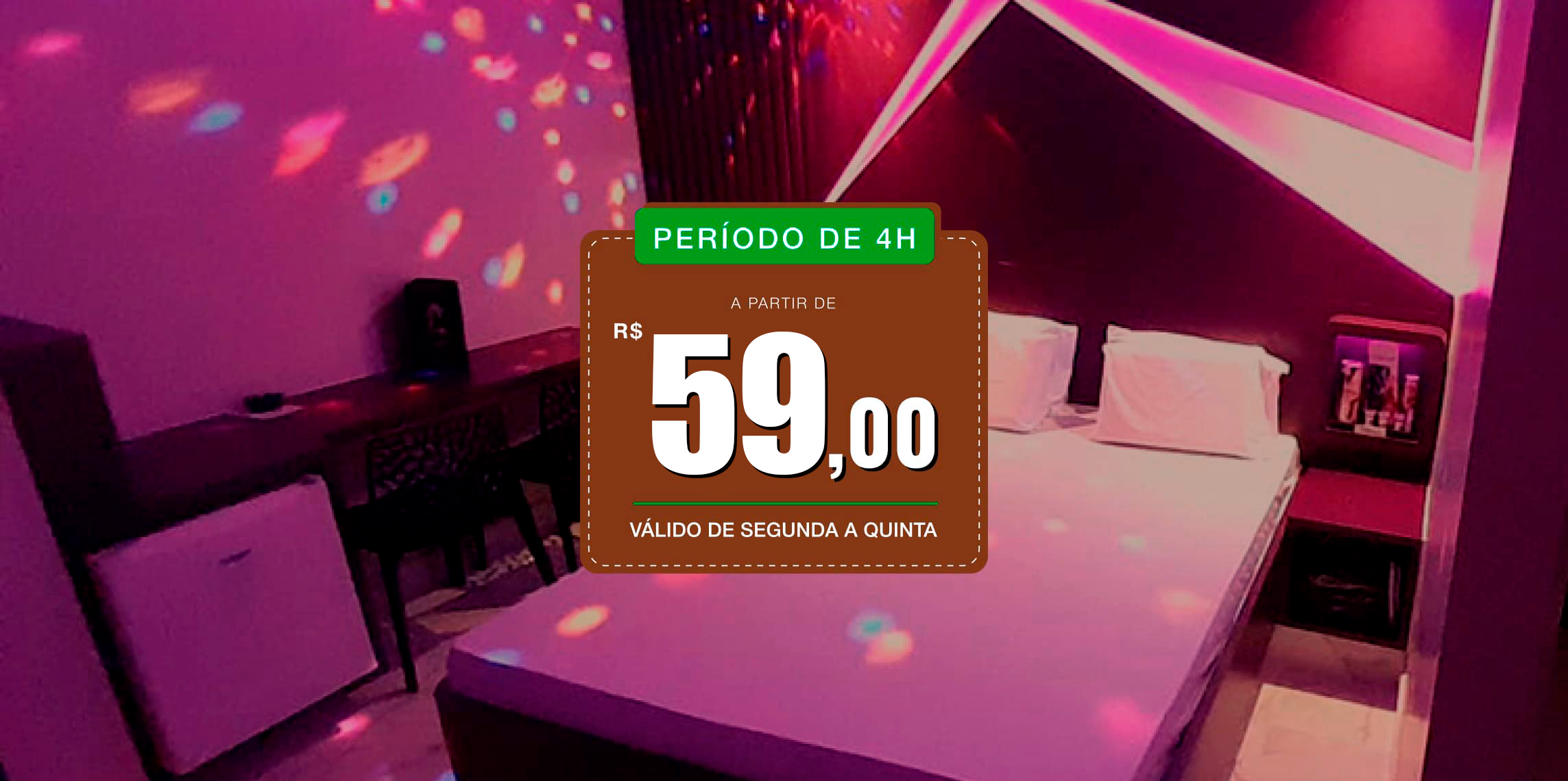 período de 4h a partir de R$59, válido de segunda a quinta
